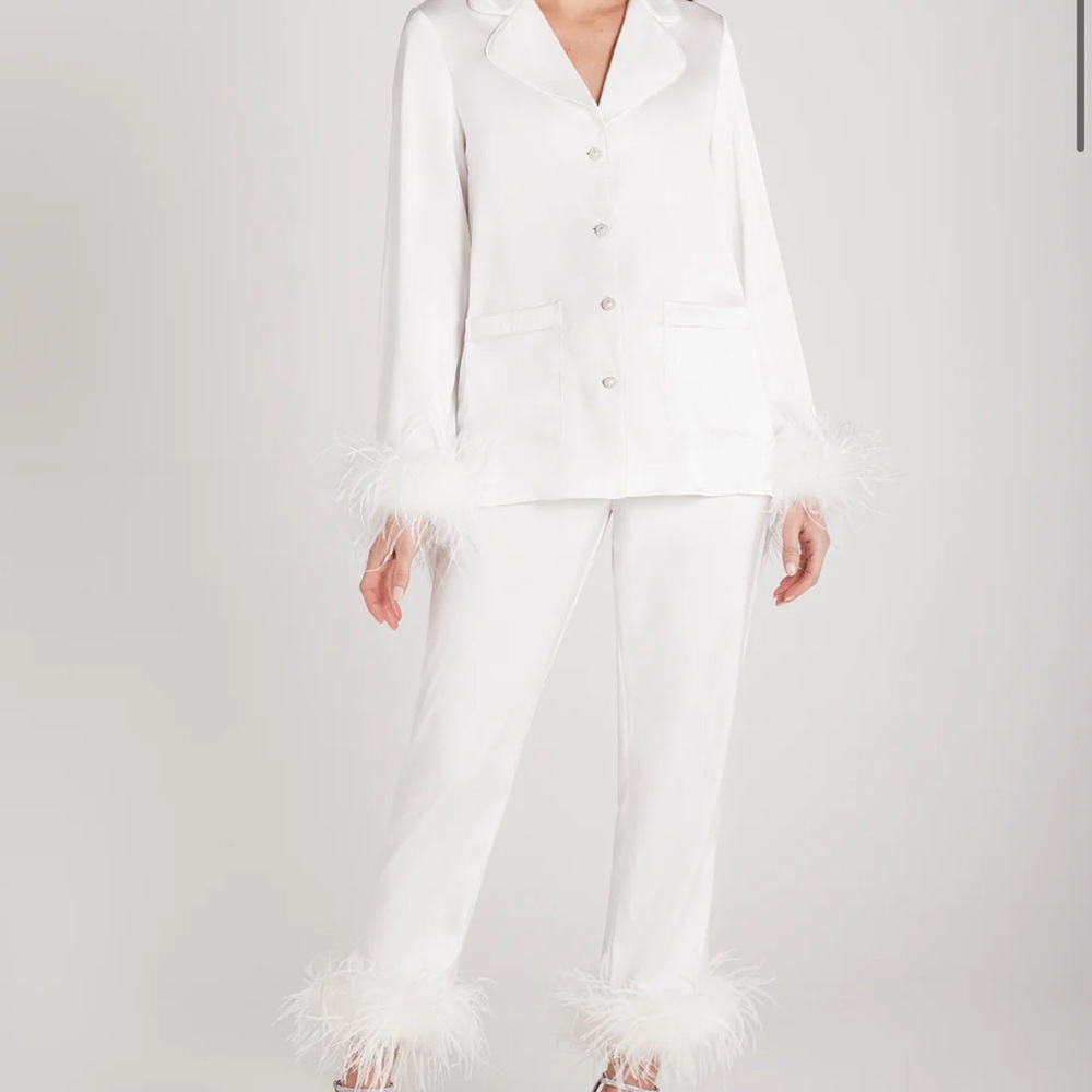Nadine Merabi Darcie White Pajamas | Size SM